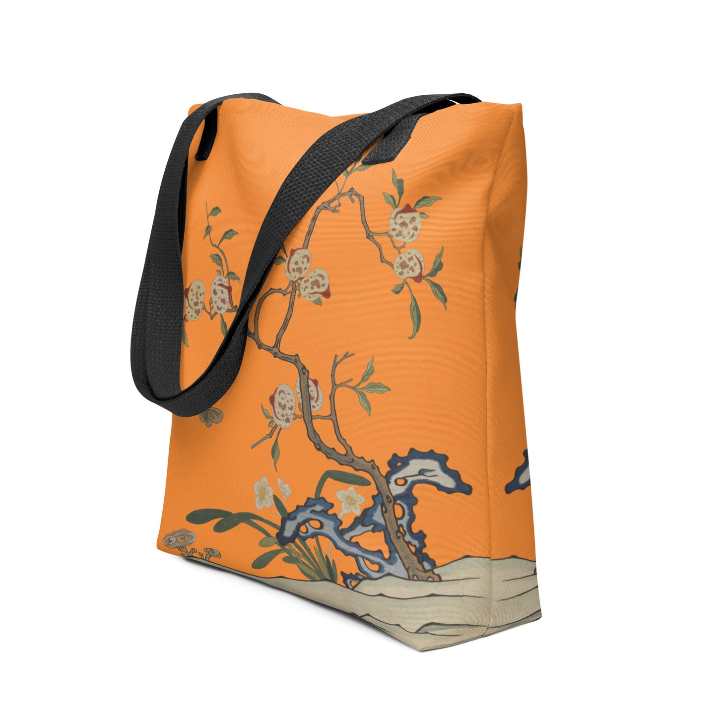 Kesi Flower Album｜Narcissus and Peaches｜Tote bag｜Orange