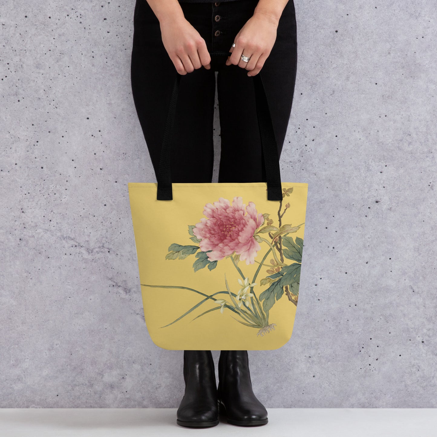 The Spirit of Flowers in Twelve Months｜Orchid and Tree Peony in Bloom｜Tote bag｜Gold