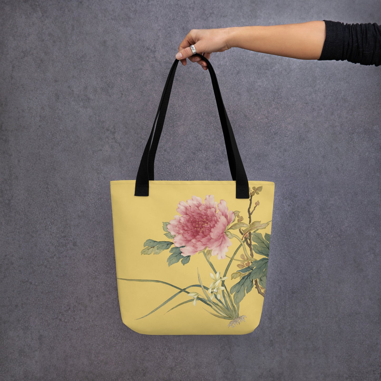 The Spirit of Flowers in Twelve Months｜Orchid and Tree Peony in Bloom｜Tote bag｜Gold