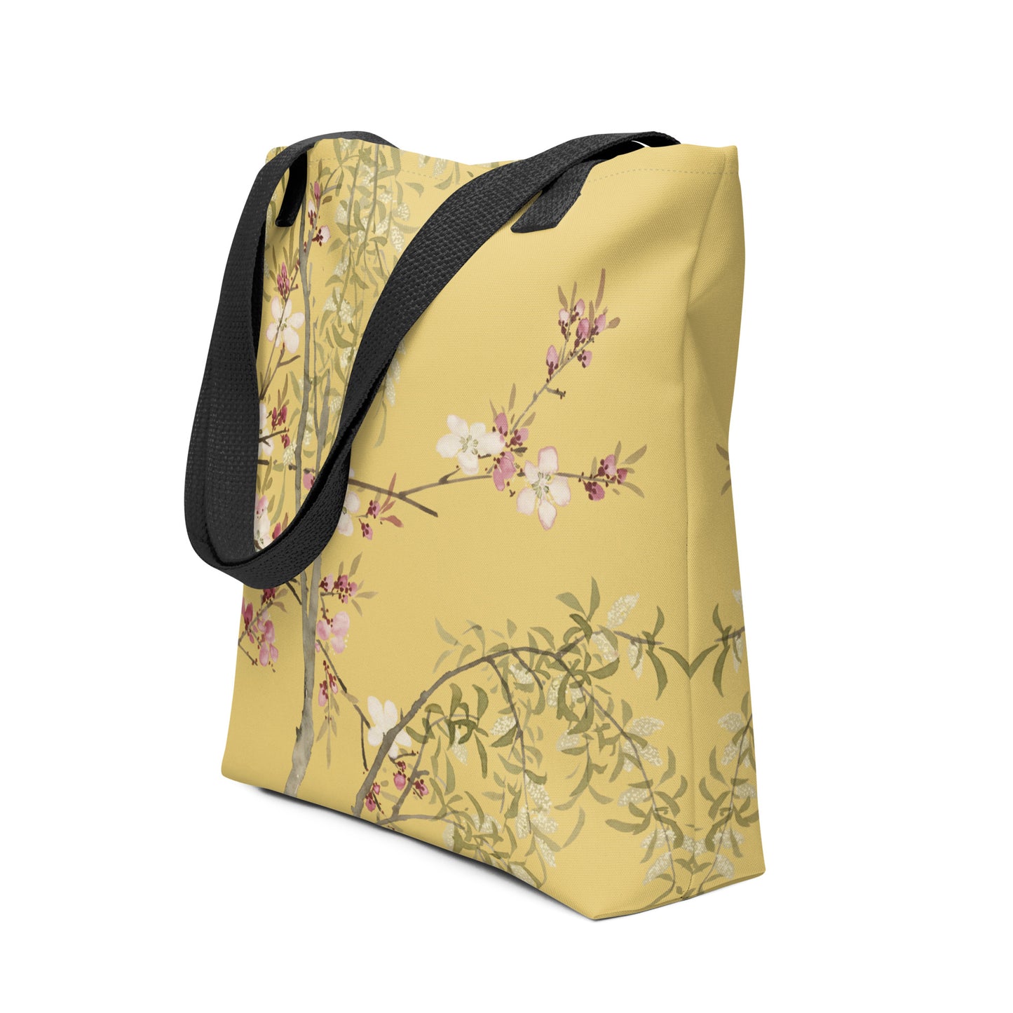 The Spirit of Flowers in Twelve Months｜Willow and Peach Blossom｜Tote bag｜Gold