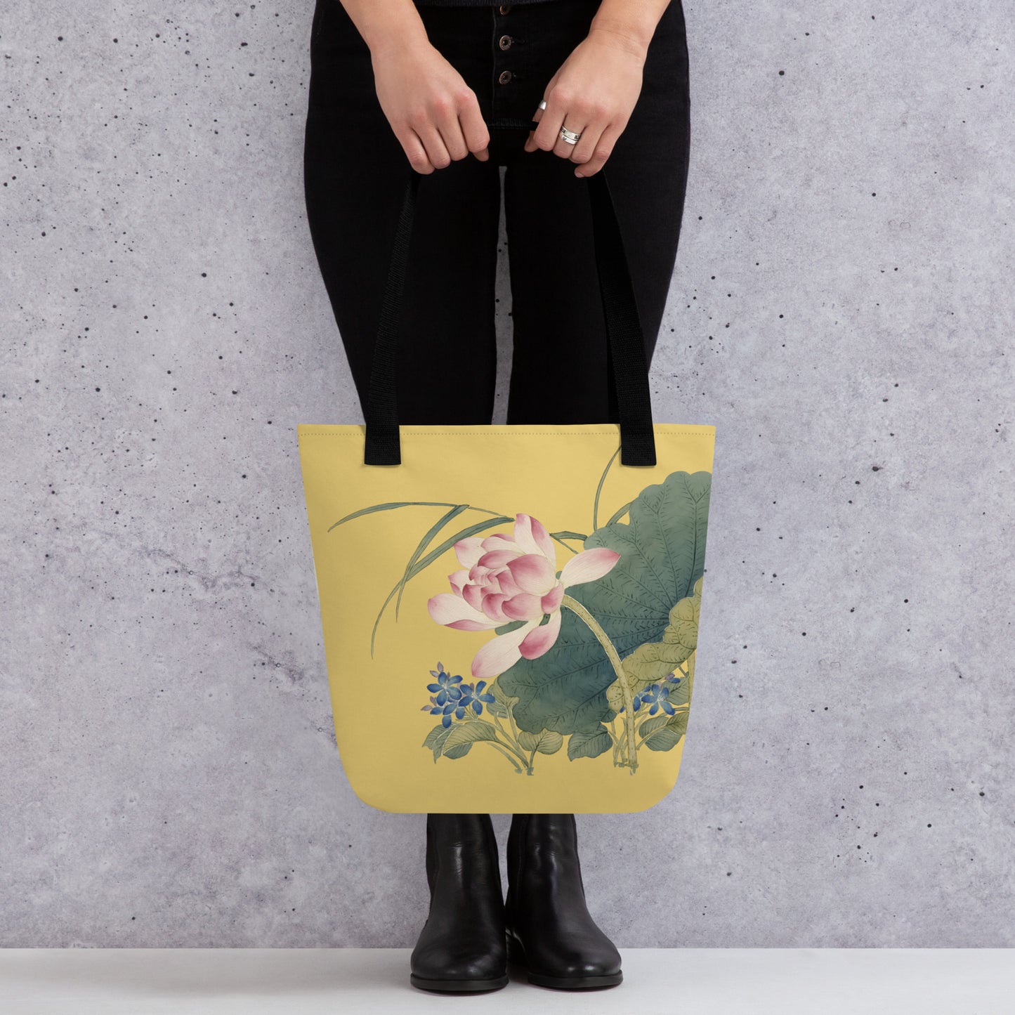 The Spirit of Flowers in Twelve Months｜Lotus in Bloom｜Tote bag｜Gold