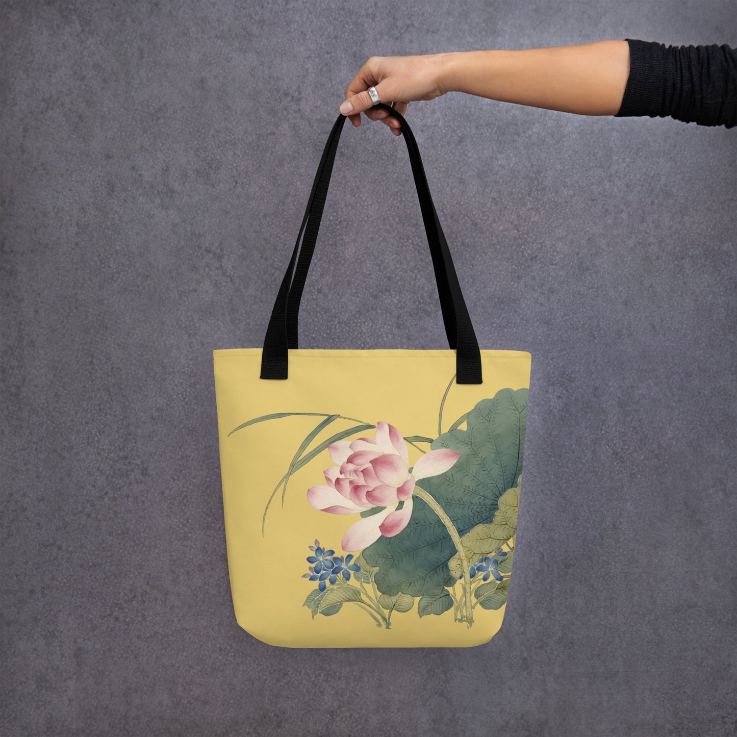 The Spirit of Flowers in Twelve Months｜Lotus in Bloom｜Tote bag｜Gold