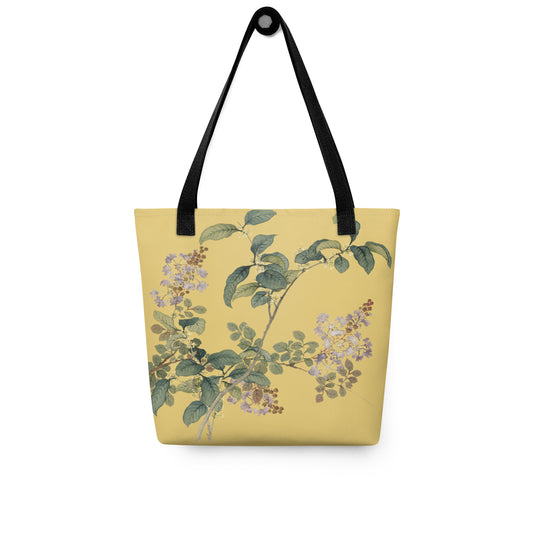 The Spirit of Flowers in Twelve Months｜Osmanthus and Crape Myrtle in Bloom｜Tote bag｜Gold