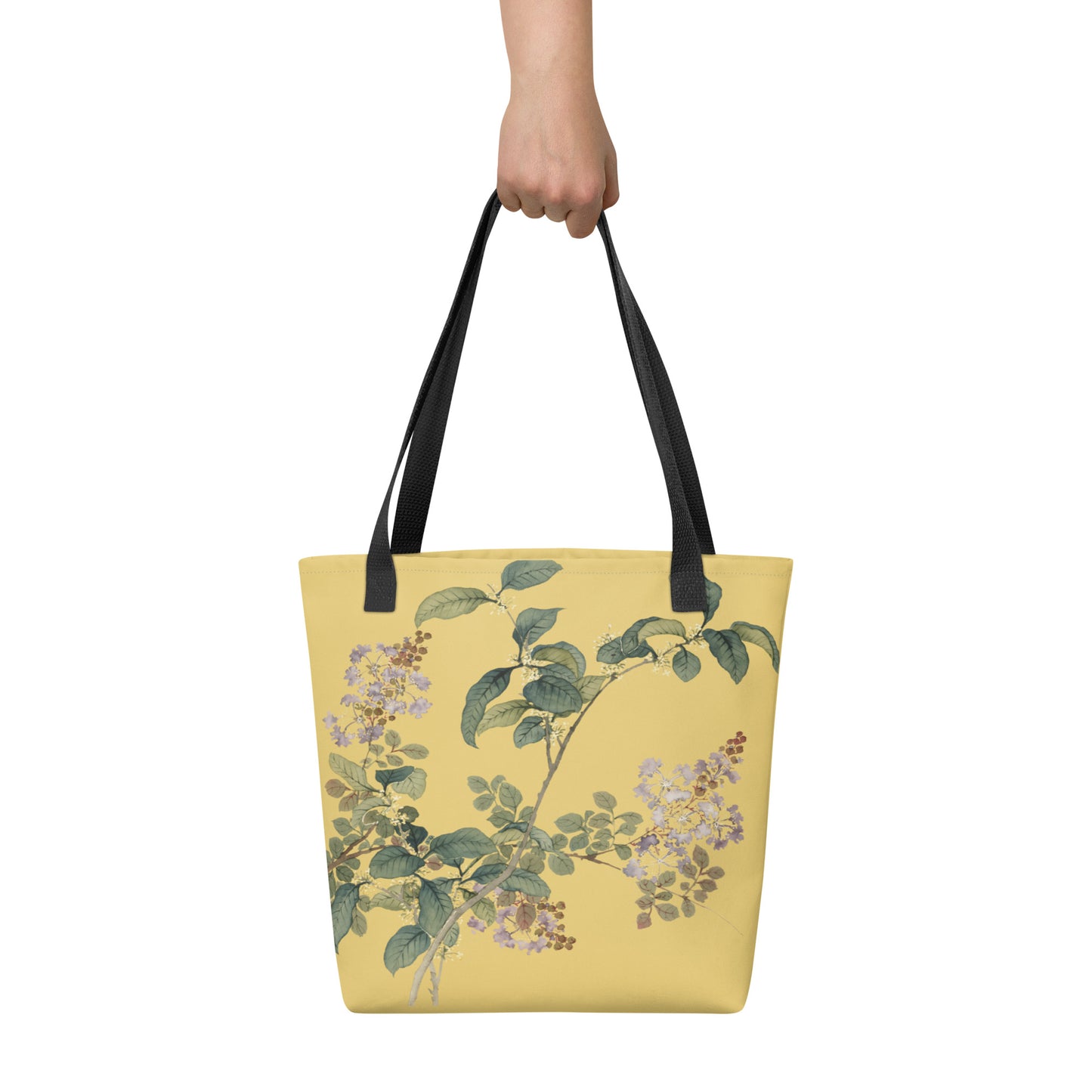 The Spirit of Flowers in Twelve Months｜Osmanthus and Crape Myrtle in Bloom｜Tote bag｜Gold