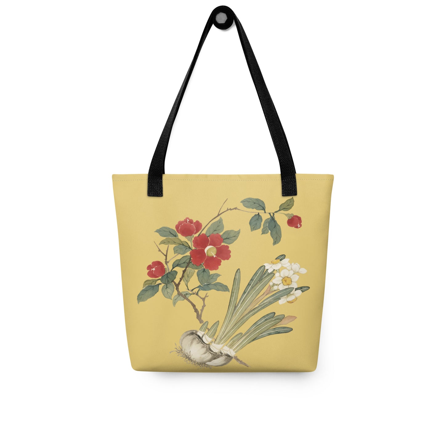 The Spirit of Flowers in Twelve Months｜Narcissus and Camelia in Bloom｜Tote bag｜Gold