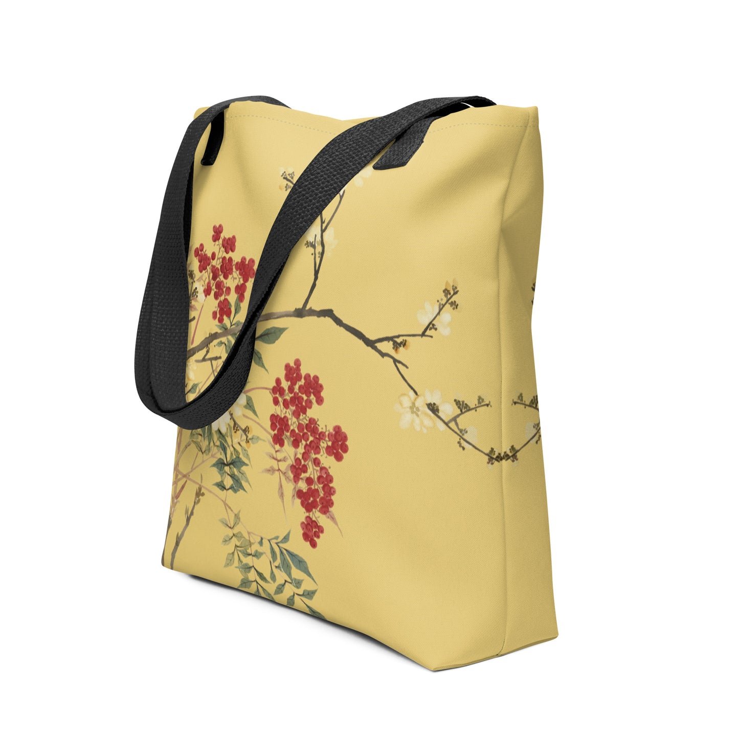 The Spirit of Flowers in Twelve Months｜Blooming Wintersweet and Heavenly Bamboo｜Tote bag｜Gold