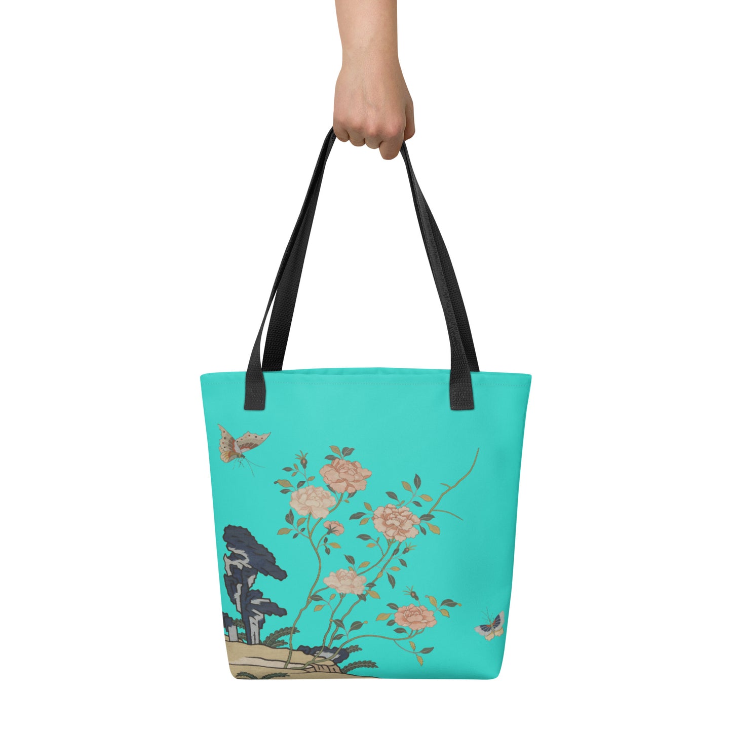 Kesi Flower Album｜Red Roses｜Tote bag｜Turquoise