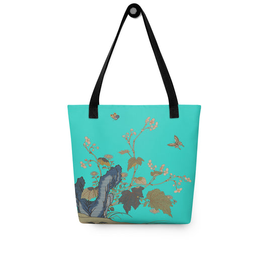 Kesi Flower Album｜Begonia Blossoms｜Tote bag｜Turquoise