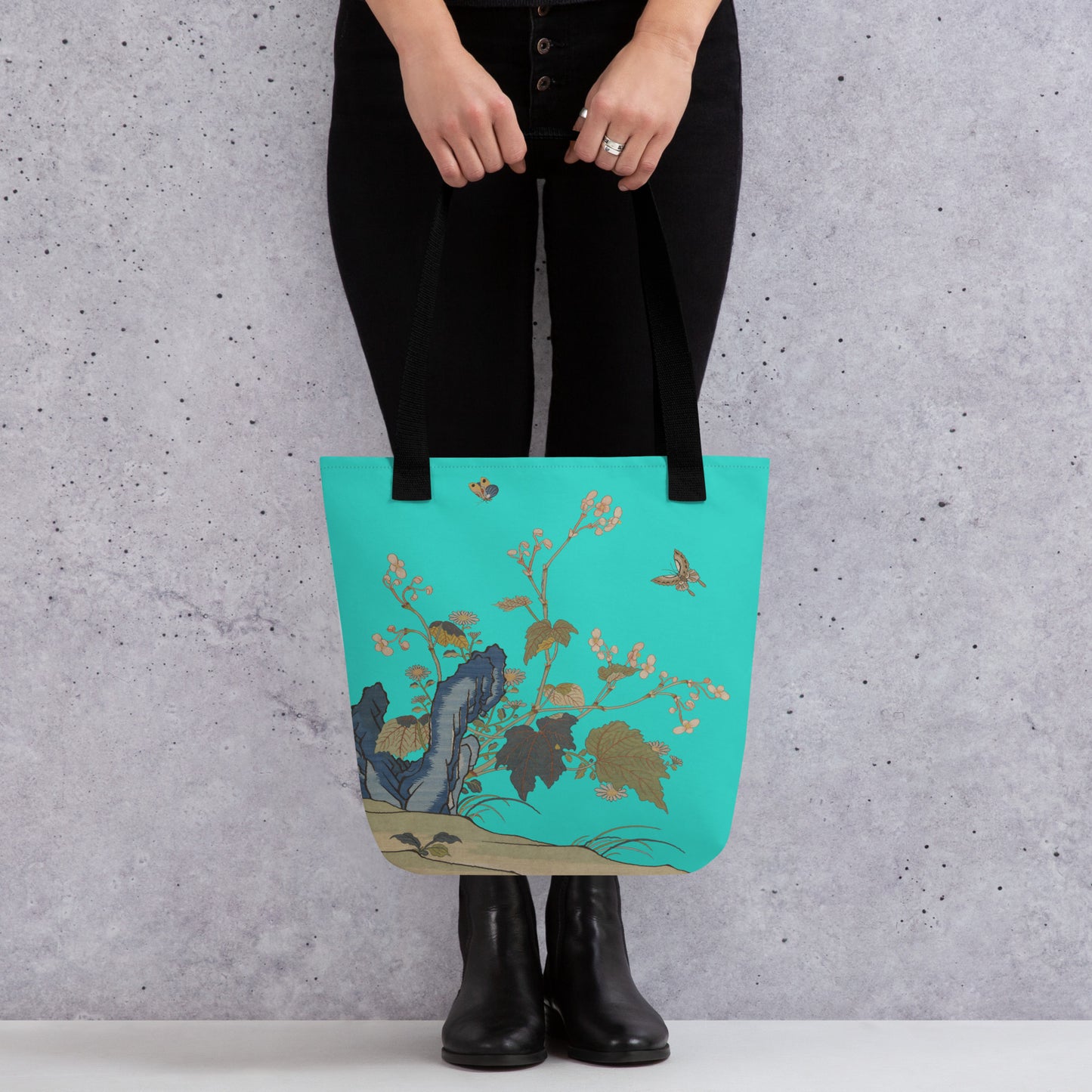 Kesi Flower Album｜Begonia Blossoms｜Tote bag｜Turquoise