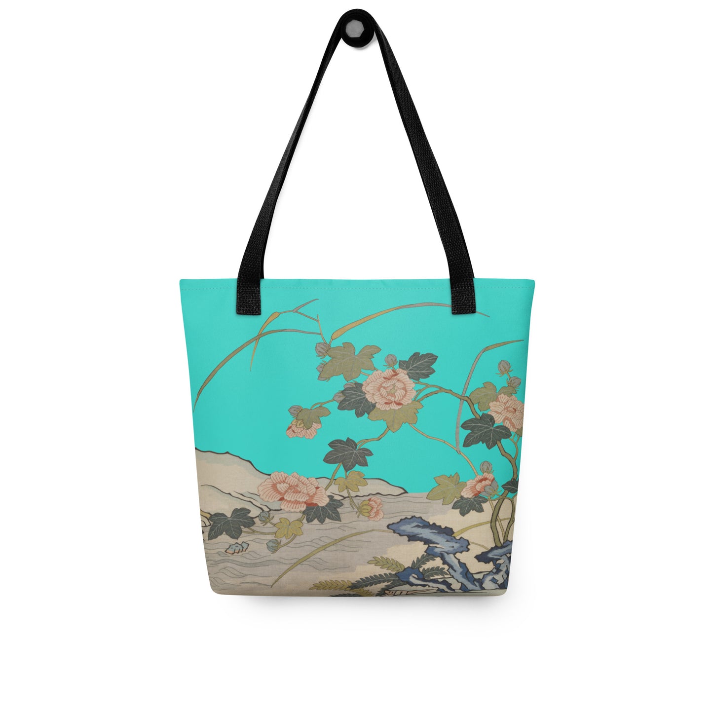 Kesi Flower Album｜Hibiscus by the Water｜Tote bag｜Turquoise