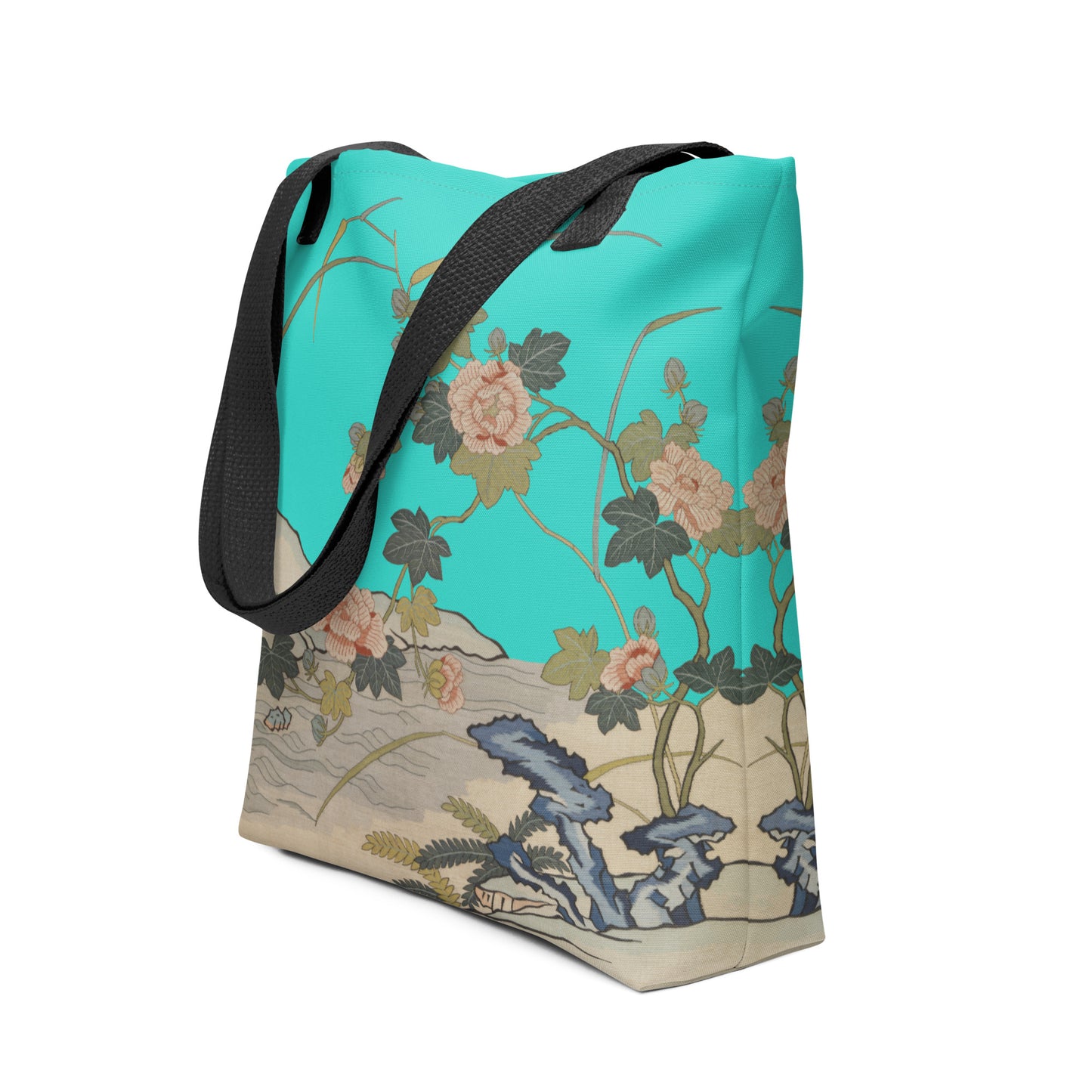 Kesi Flower Album｜Hibiscus by the Water｜Tote bag｜Turquoise