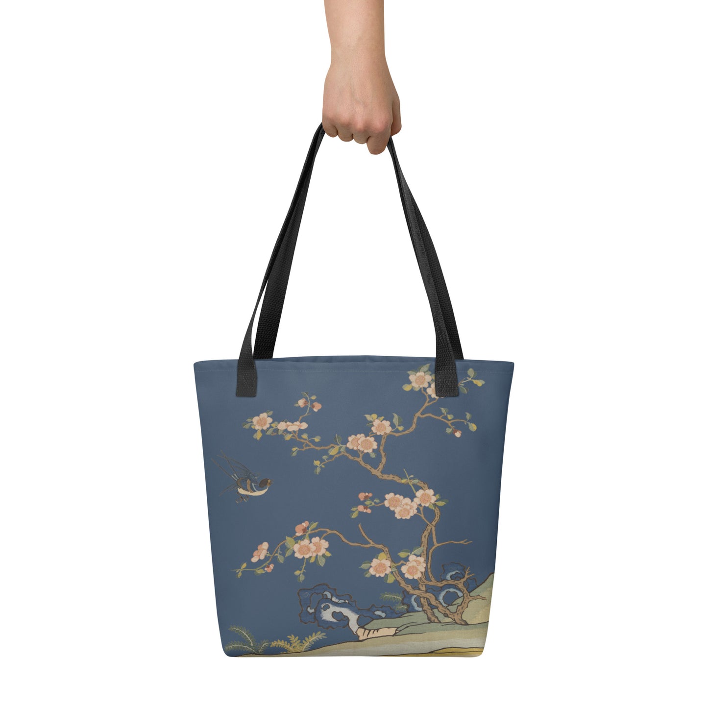 Kesi Flower Album｜Swallow in Flight, Harbinger of Spring｜Tote bag｜Dark blue