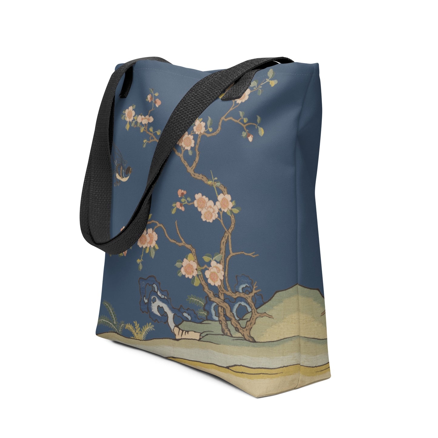 Kesi Flower Album｜Swallow in Flight, Harbinger of Spring｜Tote bag｜Dark blue