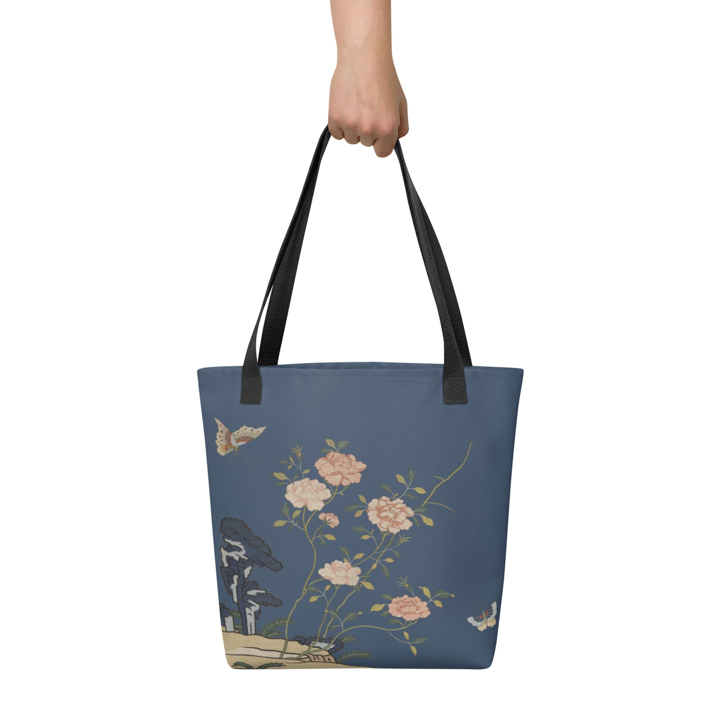 Kesi Flower Album｜Red Roses｜Tote bag｜Dark blue