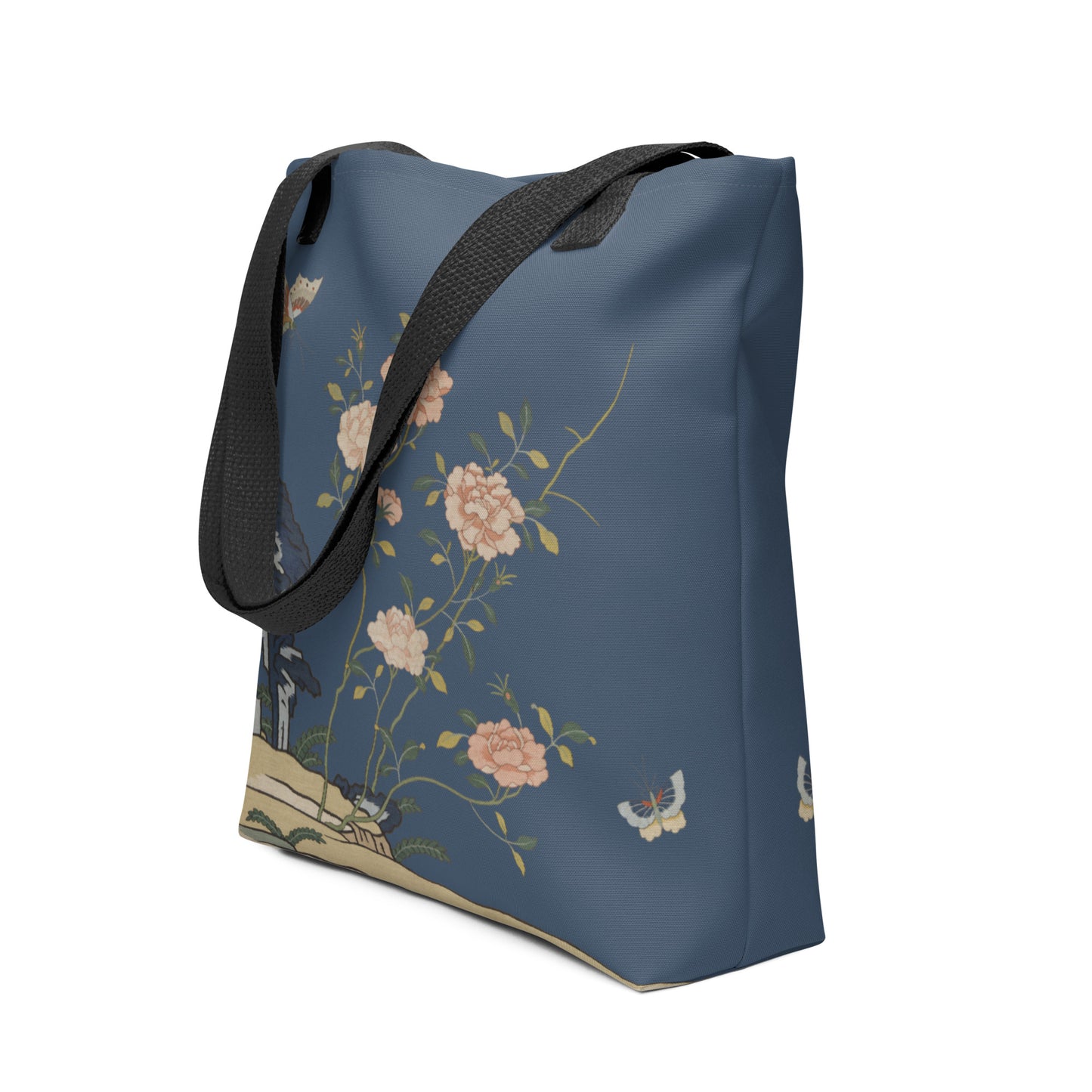 Kesi Flower Album｜Red Roses｜Tote bag｜Dark blue