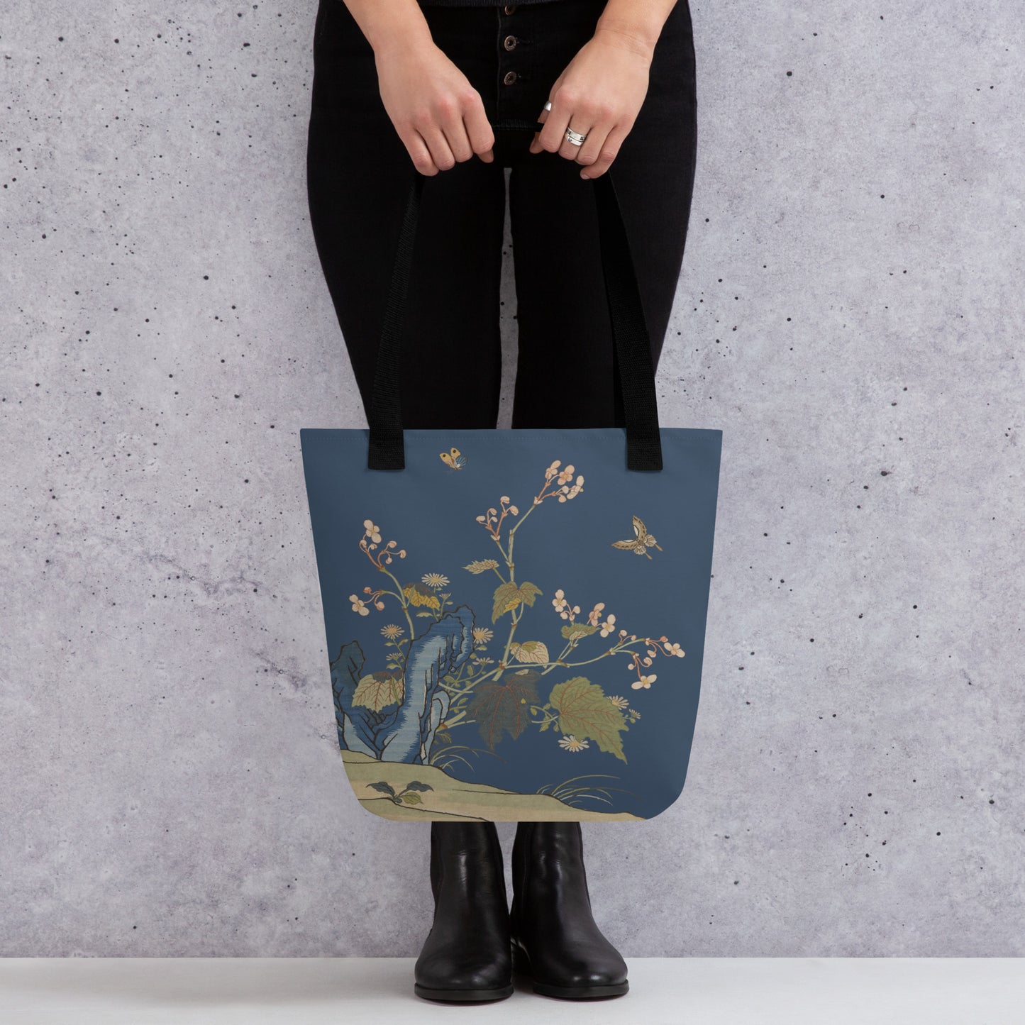 Kesi Flower Album｜Begonia Blossoms｜Tote bag｜Dark blue