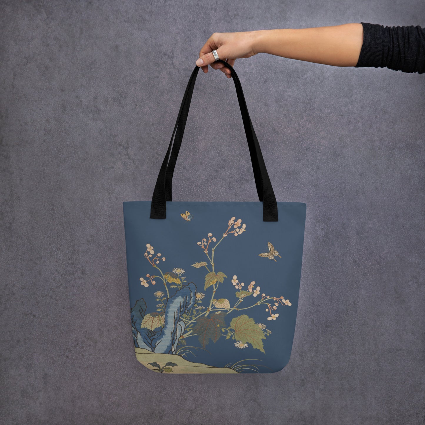 Kesi Flower Album｜Begonia Blossoms｜Tote bag｜Dark blue