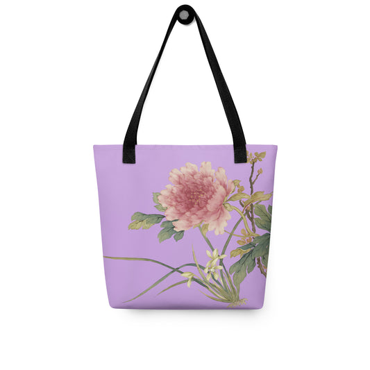 The Spirit of Flowers in Twelve Months｜Orchid and Tree Peony in Bloom｜Tote bag｜Lilac