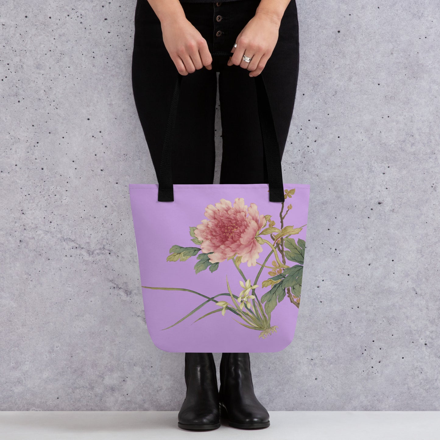 The Spirit of Flowers in Twelve Months｜Orchid and Tree Peony in Bloom｜Tote bag｜Lilac