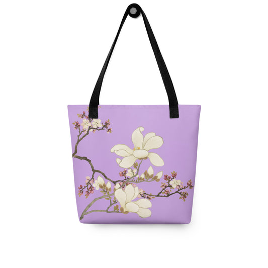 The Spirit of Flowers in Twelve Months｜Apricot and Lily Magnolia in Blossom｜Tote bag｜Lilac