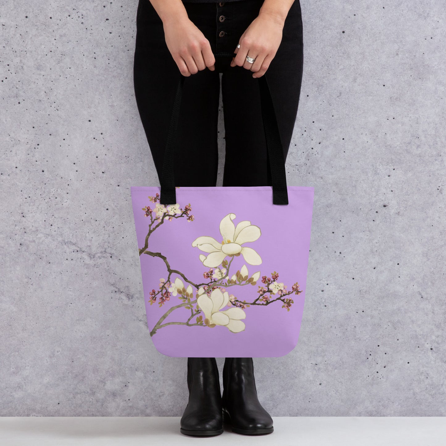 The Spirit of Flowers in Twelve Months｜Apricot and Lily Magnolia in Blossom｜Tote bag｜Lilac