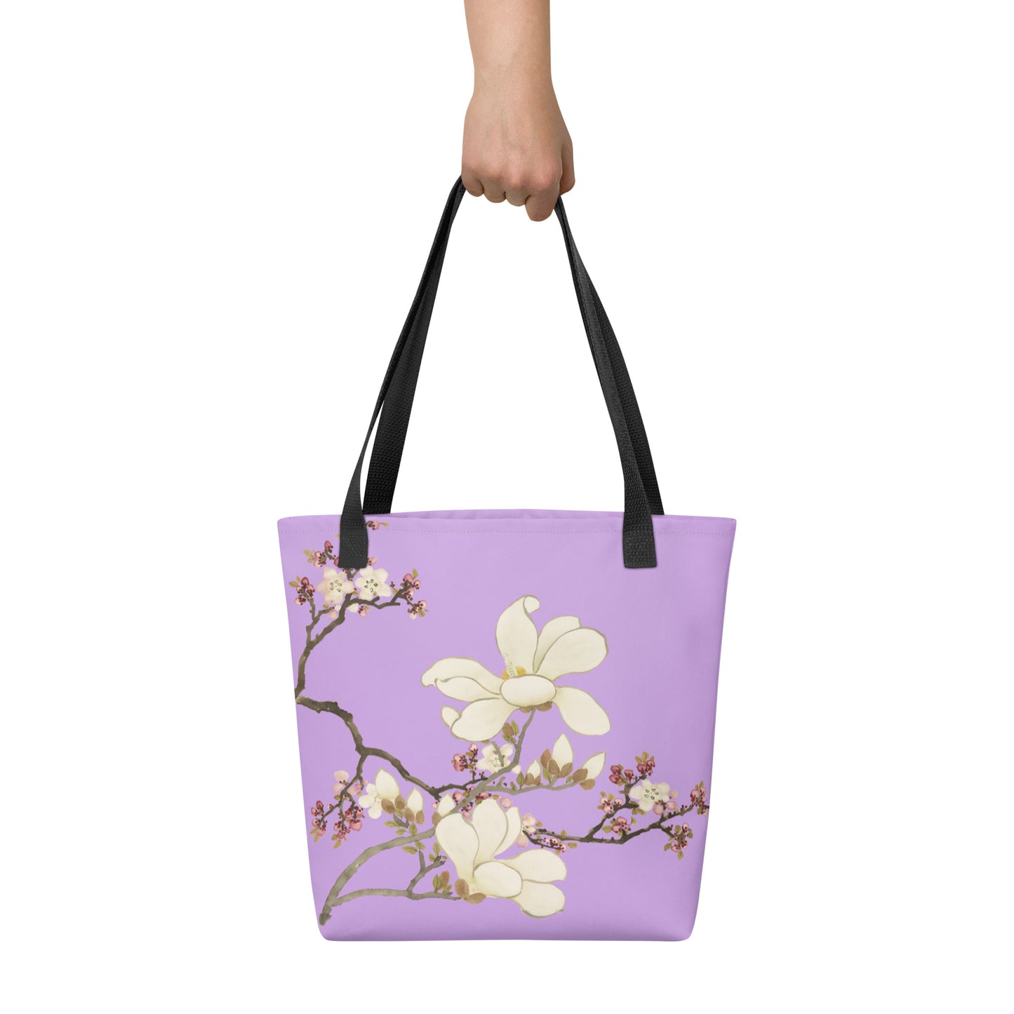 The Spirit of Flowers in Twelve Months｜Apricot and Lily Magnolia in Blossom｜Tote bag｜Lilac