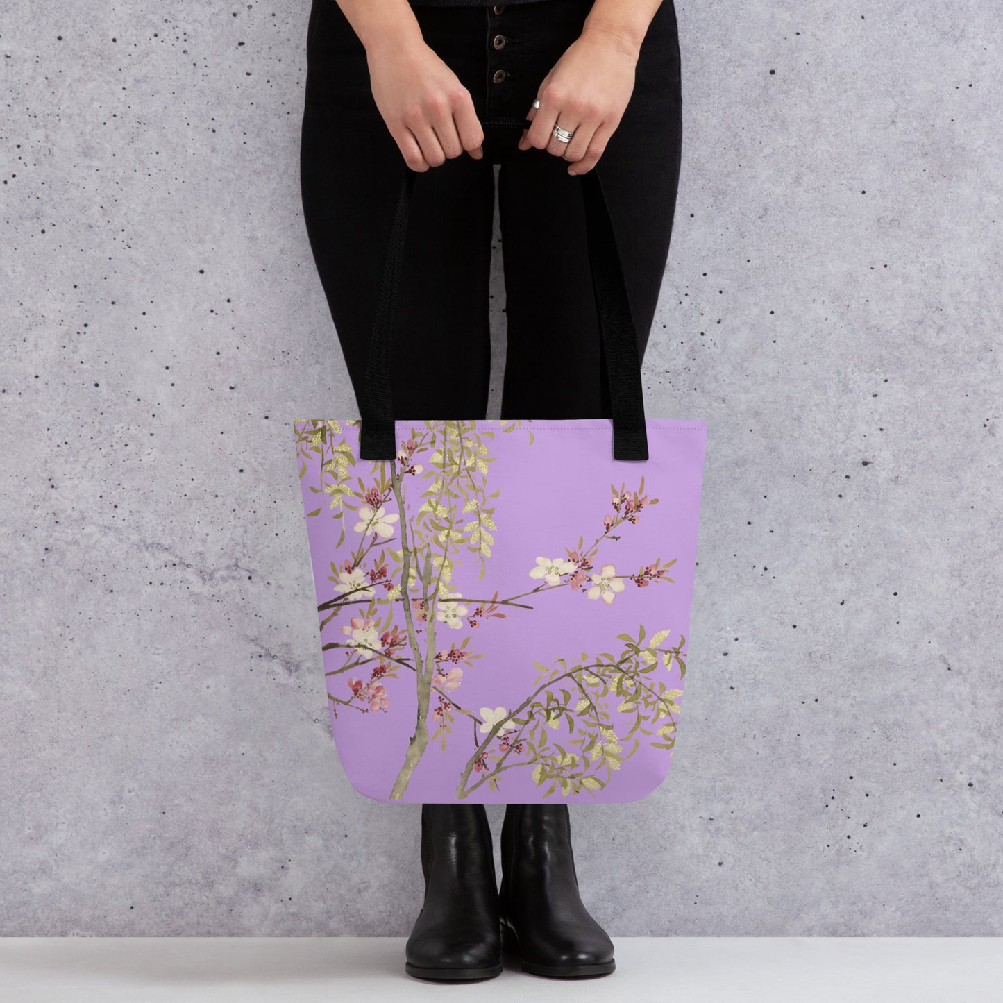 The Spirit of Flowers in Twelve Months｜Willow and Peach Blossom｜Tote bag｜Lilac