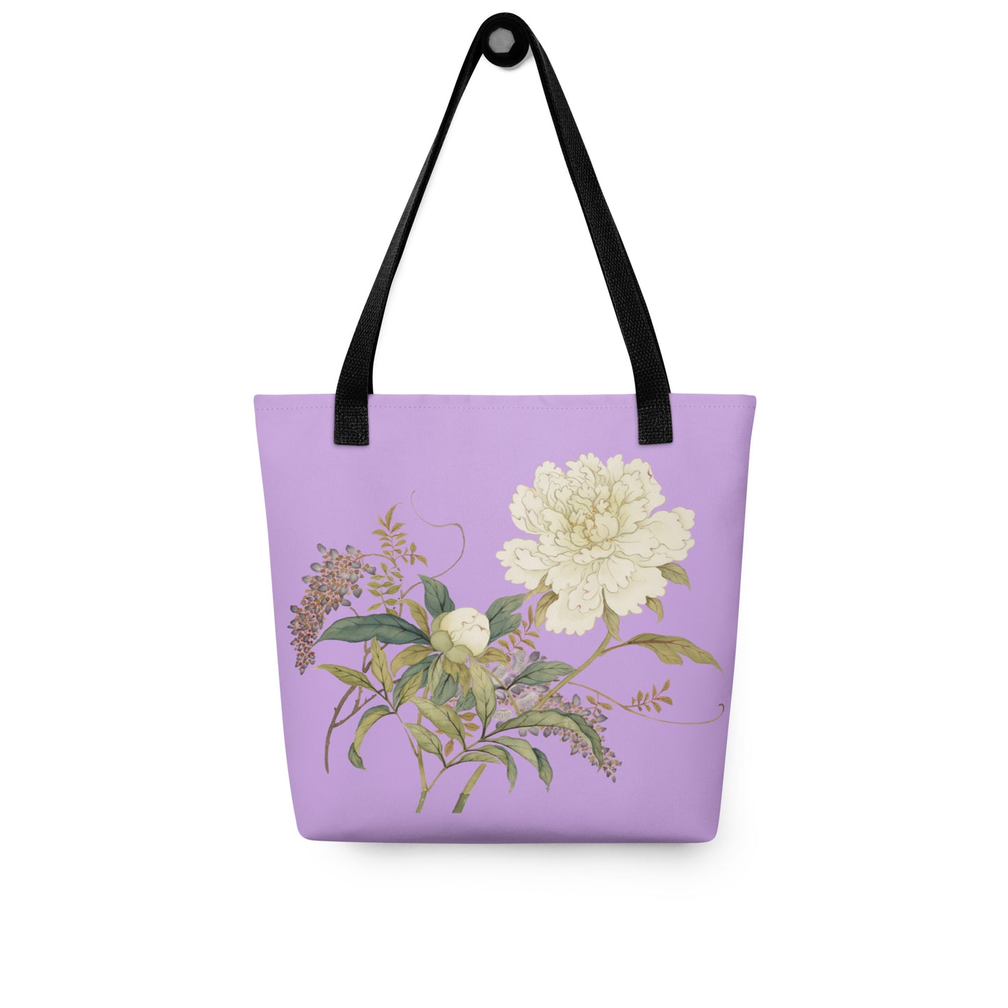 The Spirit of Flowers in Twelve Months｜Chinese Peony and Wisteria in Bloom｜Tote bag｜Lilac