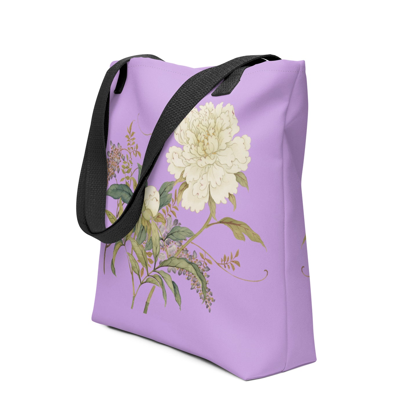 The Spirit of Flowers in Twelve Months｜Chinese Peony and Wisteria in Bloom｜Tote bag｜Lilac