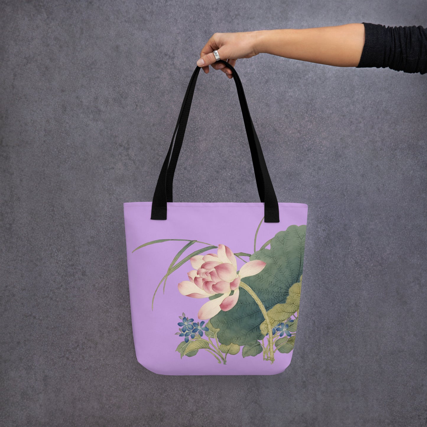 The Spirit of Flowers in Twelve Months｜Lotus in Bloom｜Tote bag｜Lilac