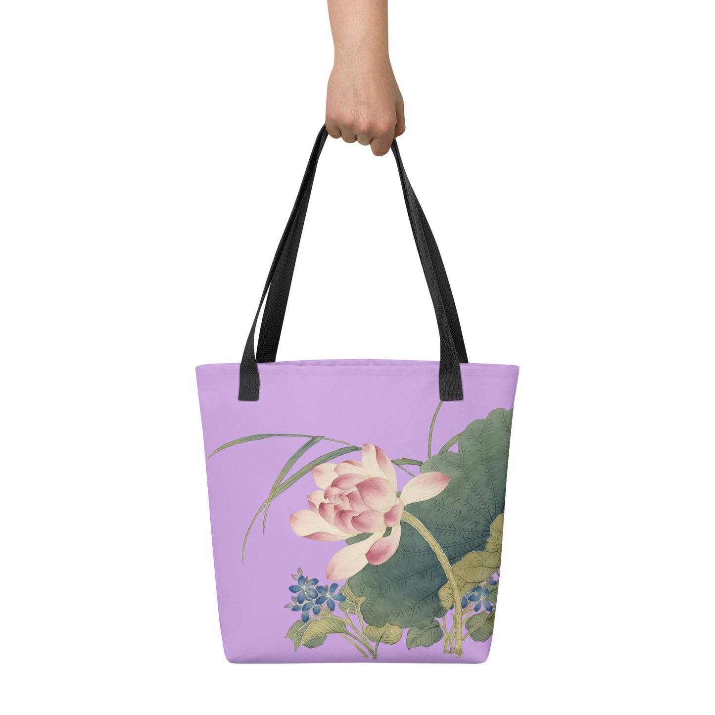 The Spirit of Flowers in Twelve Months｜Lotus in Bloom｜Tote bag｜Lilac