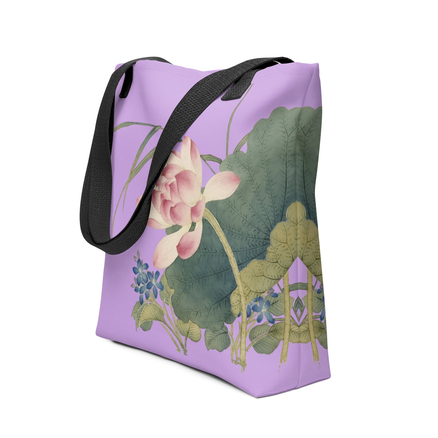 The Spirit of Flowers in Twelve Months｜Lotus in Bloom｜Tote bag｜Lilac