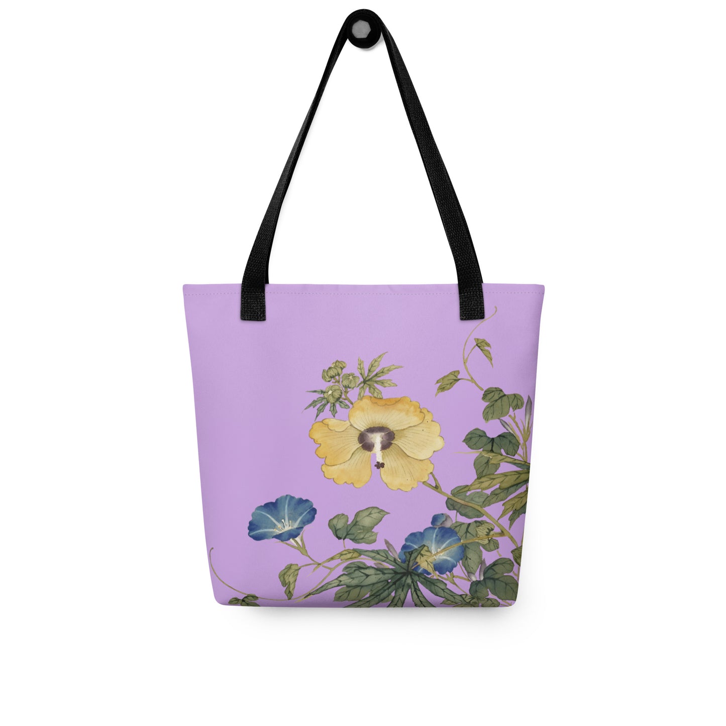 The Spirit of Flowers in Twelve Months｜Okra and White-edged Morning Glory in Bloom｜Tote bag｜Lilac