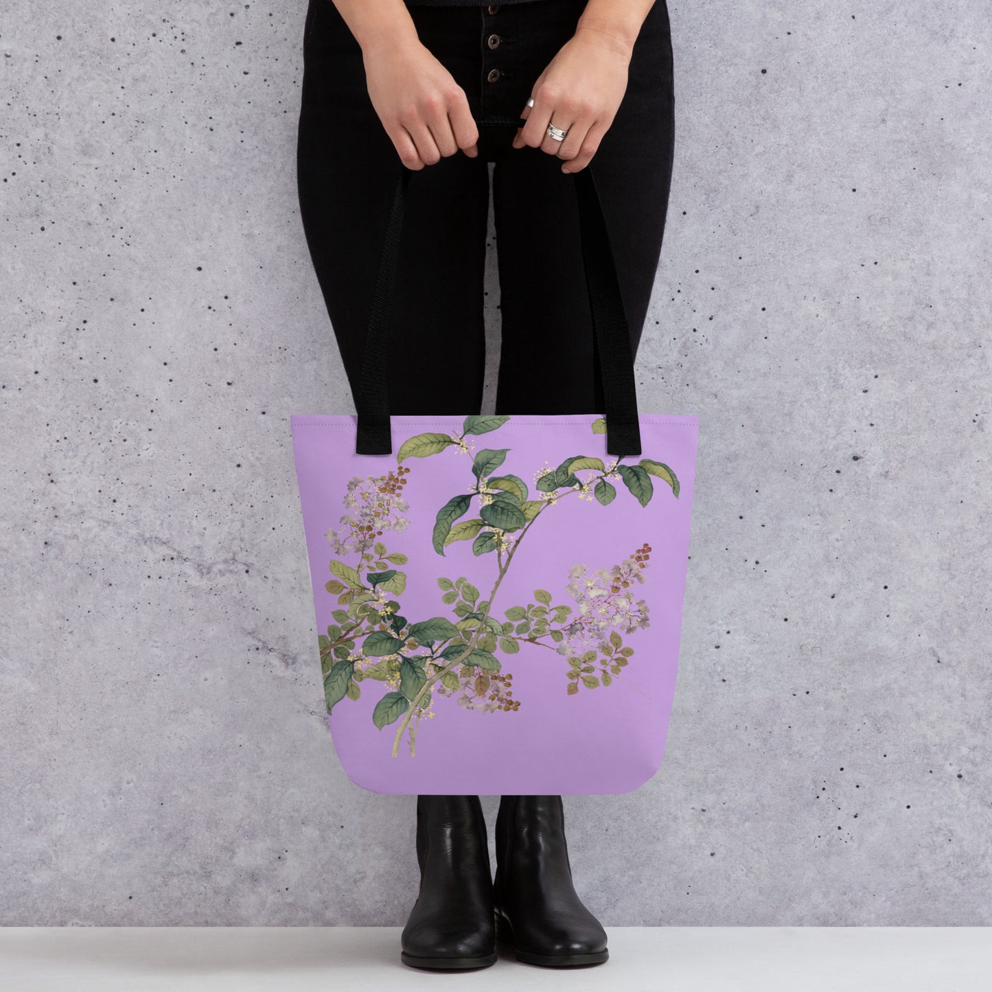 The Spirit of Flowers in Twelve Months｜Osmanthus and Crape Myrtle in Bloom｜Tote bag｜Lilac