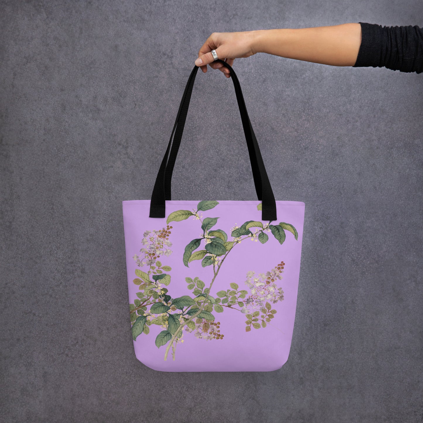 The Spirit of Flowers in Twelve Months｜Osmanthus and Crape Myrtle in Bloom｜Tote bag｜Lilac