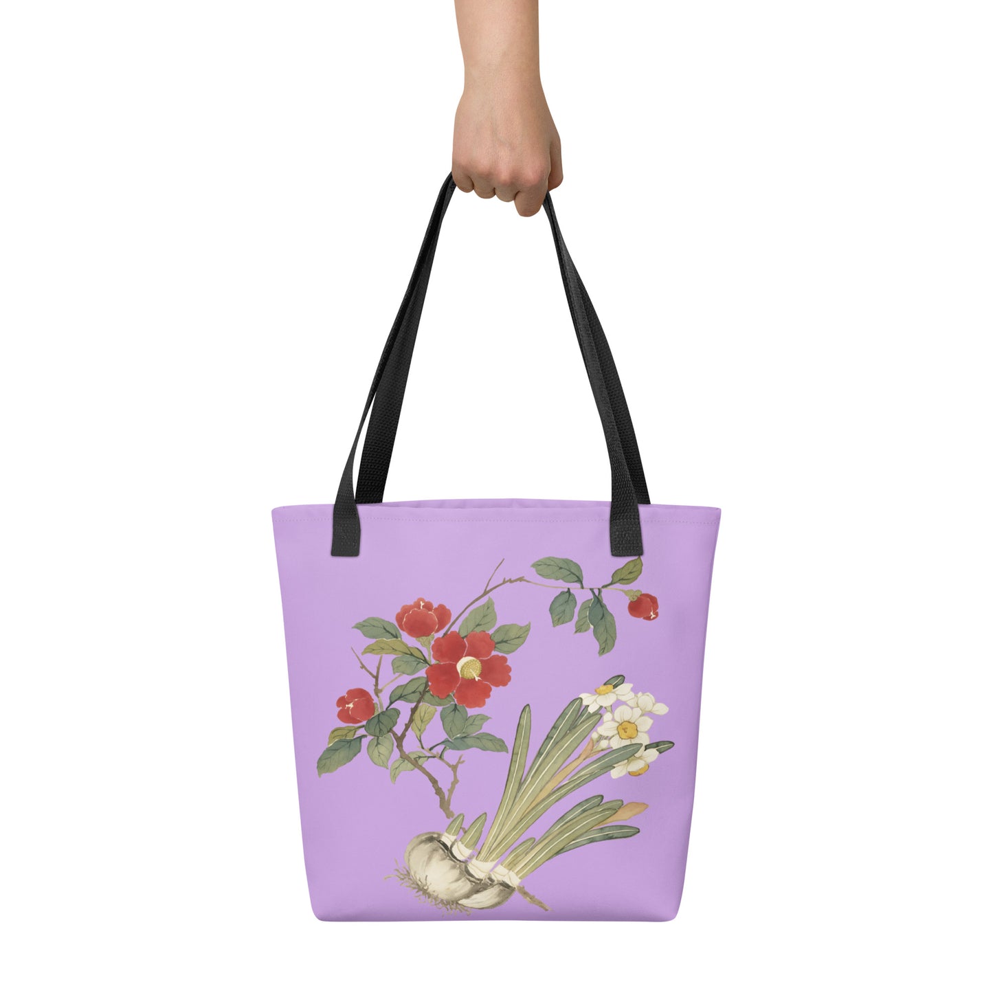 The Spirit of Flowers in Twelve Months｜Narcissus and Camelia in Bloom｜Tote bag｜Lilac