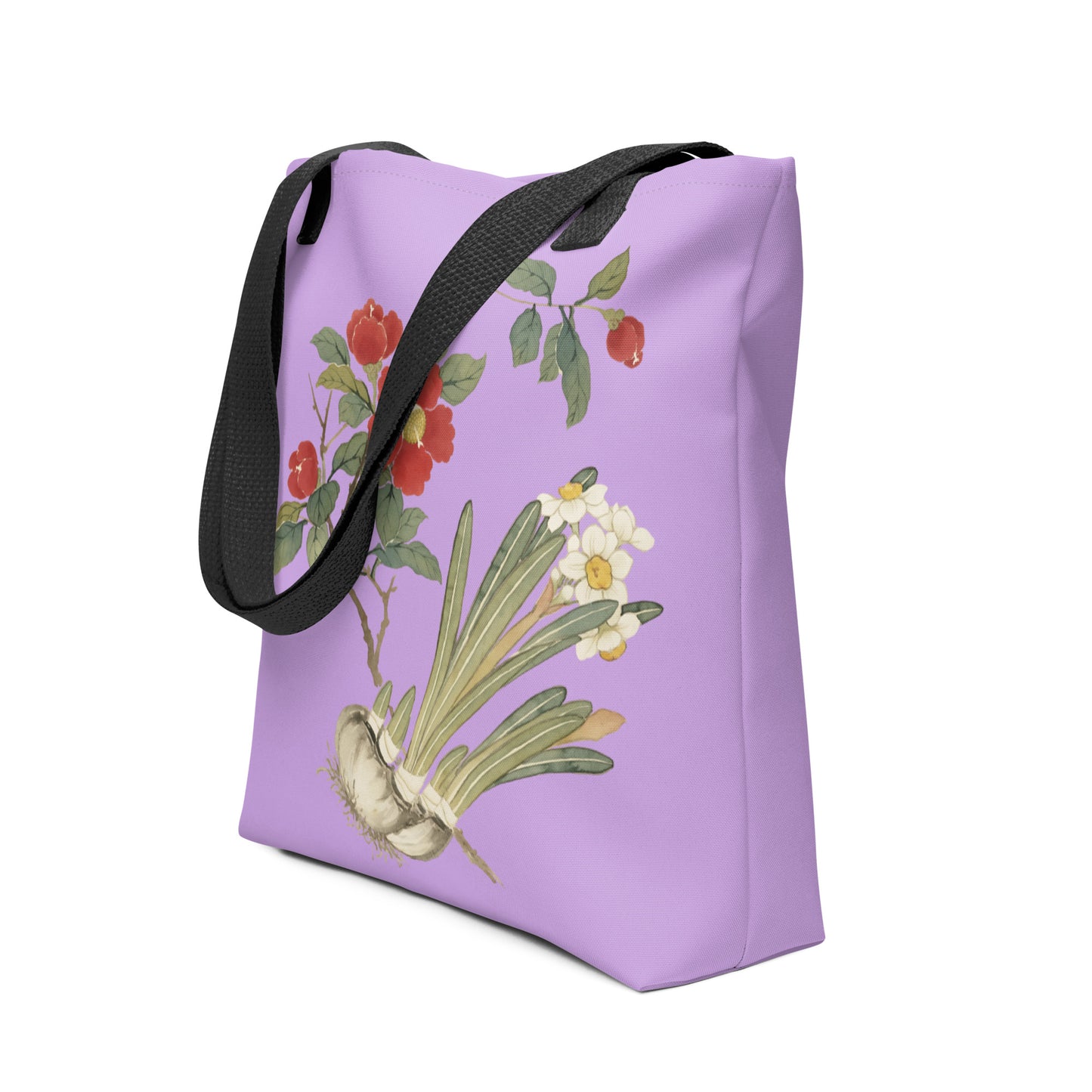 The Spirit of Flowers in Twelve Months｜Narcissus and Camelia in Bloom｜Tote bag｜Lilac