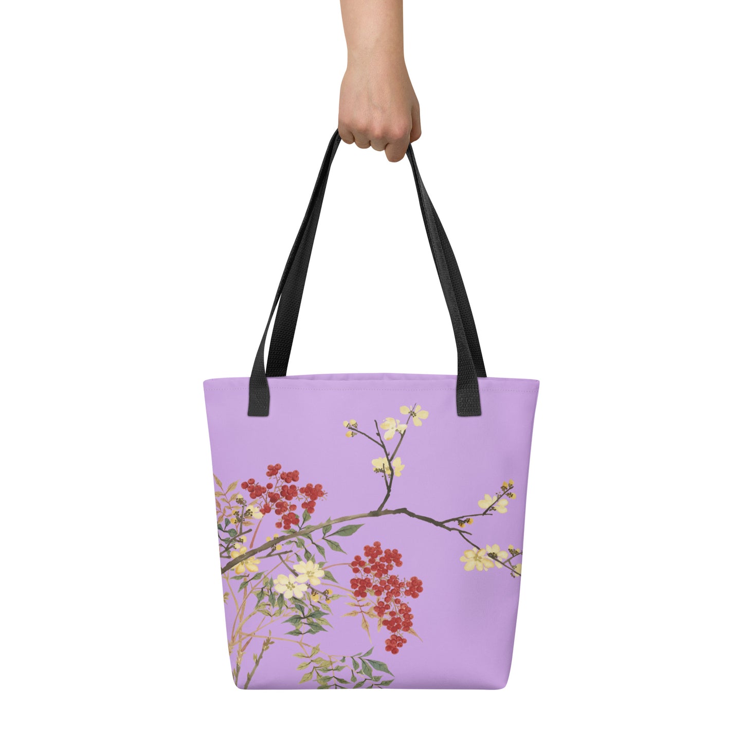 The Spirit of Flowers in Twelve Months｜Blooming Wintersweet and Heavenly Bamboo｜Tote bag｜Lilac