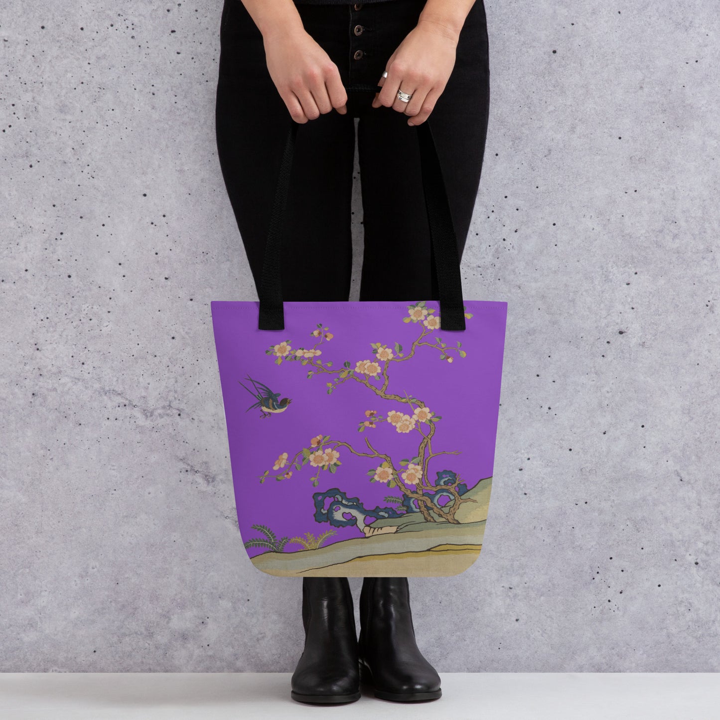 Kesi Flower Album｜Swallow in Flight, Harbinger of Spring｜Tote bag｜Purple