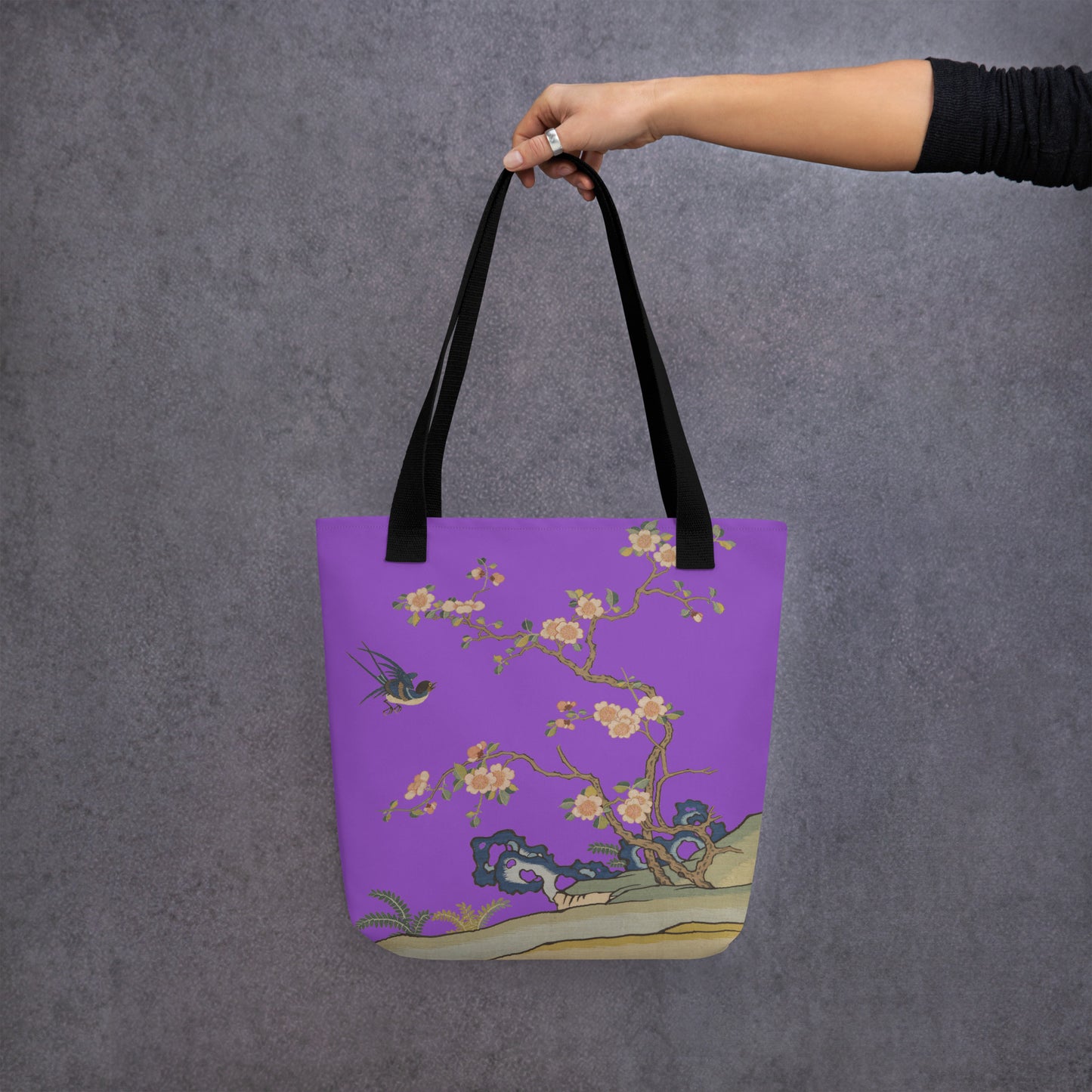 Kesi Flower Album｜Swallow in Flight, Harbinger of Spring｜Tote bag｜Purple