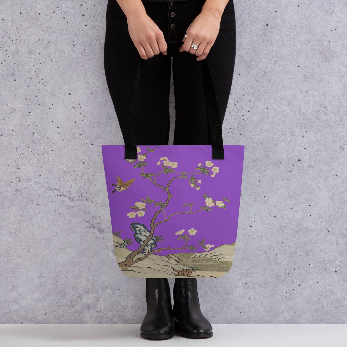 Kesi Flower Album｜Plum Blossoms and Butterfly｜Tote bag｜Purple