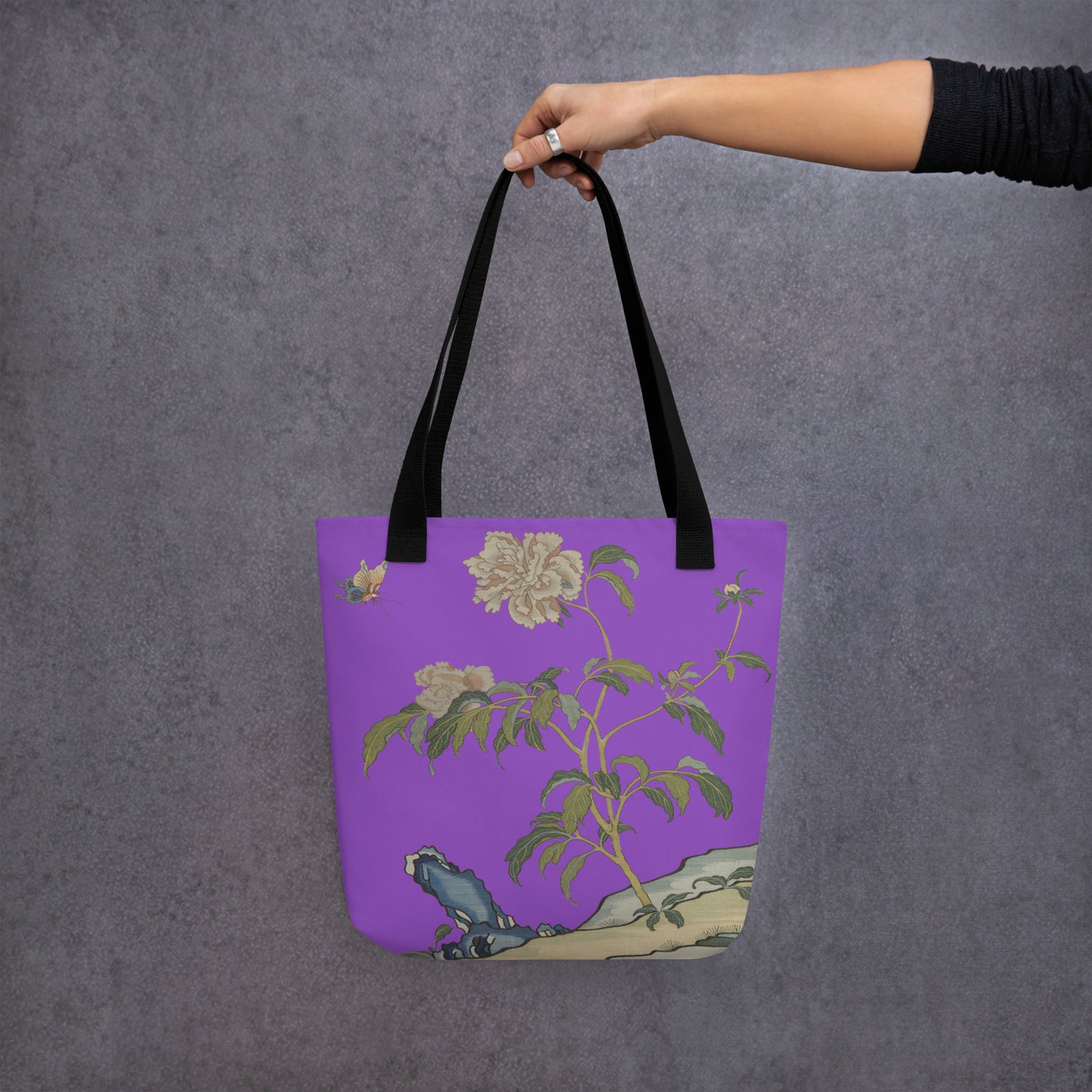 Kesi Flower Album｜Peonies and Butterfly｜Tote bag｜Purple