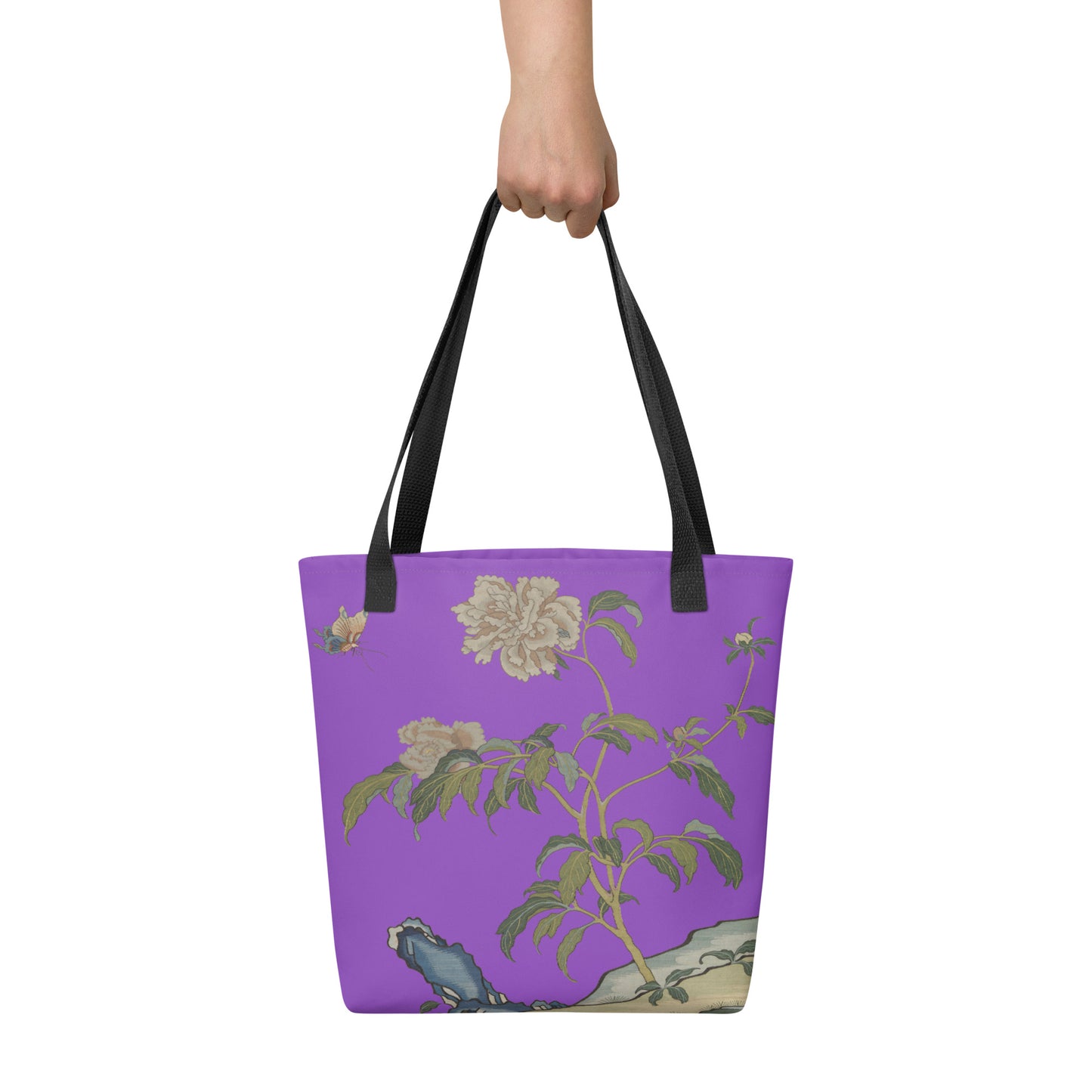 Kesi Flower Album｜Peonies and Butterfly｜Tote bag｜Purple