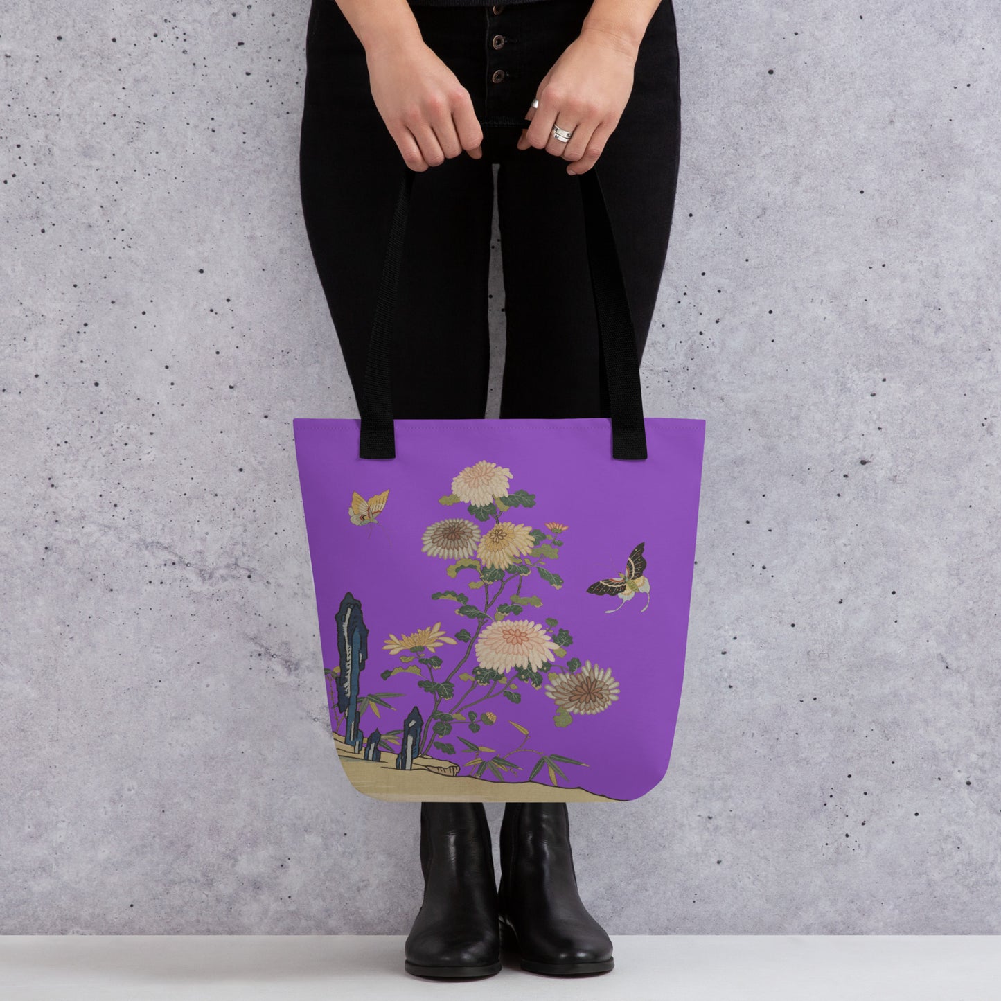 Kesi Flower Album｜Chrysanthemums and Butterflies｜Tote bag｜Purple