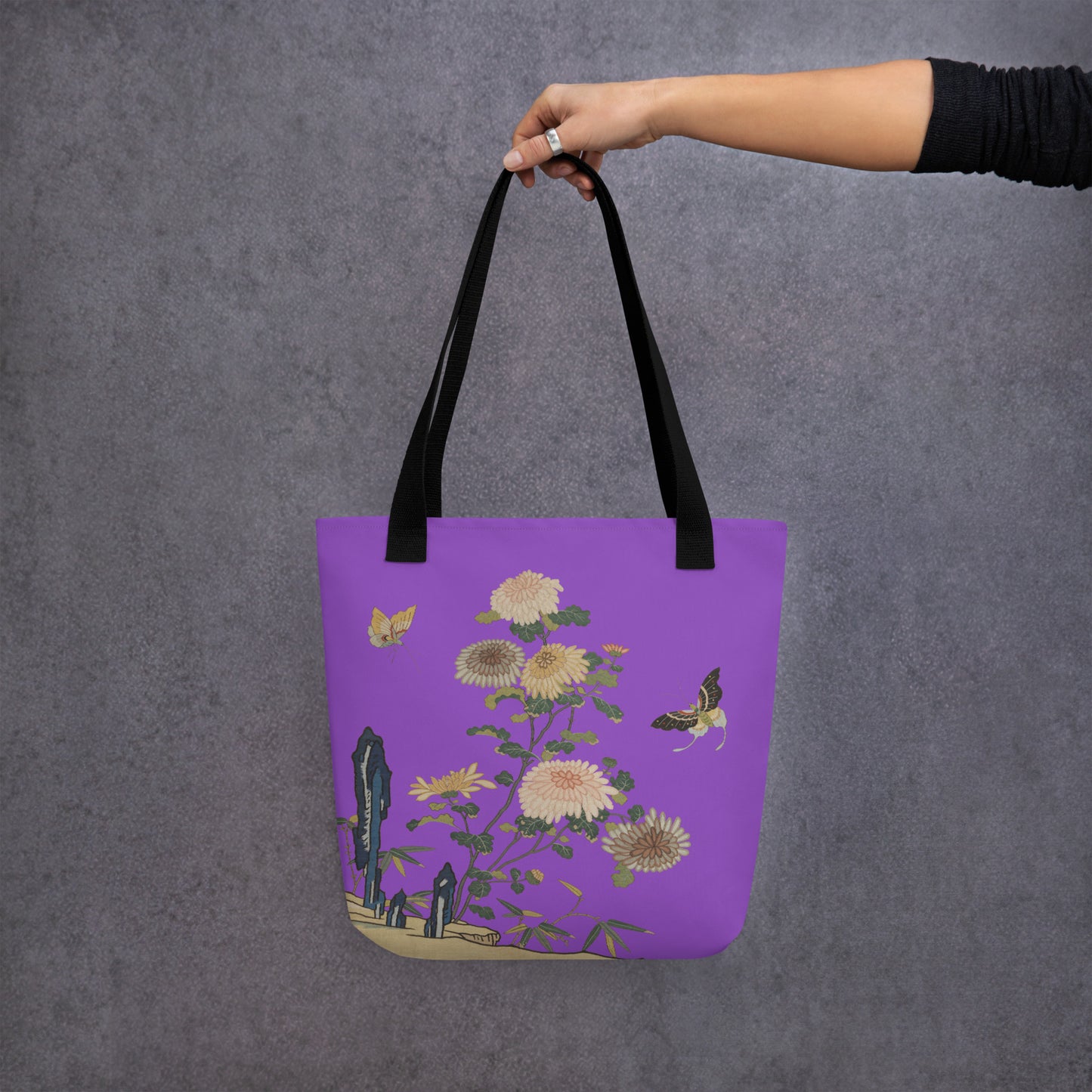 Kesi Flower Album｜Chrysanthemums and Butterflies｜Tote bag｜Purple