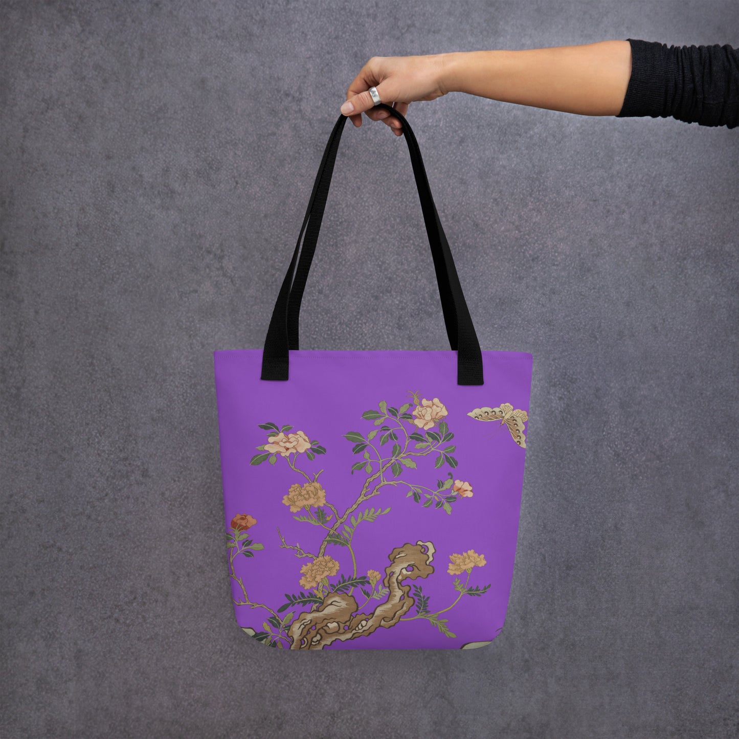 Kesi Flower Album｜Camellia and Butterfly｜Tote bag｜Purple