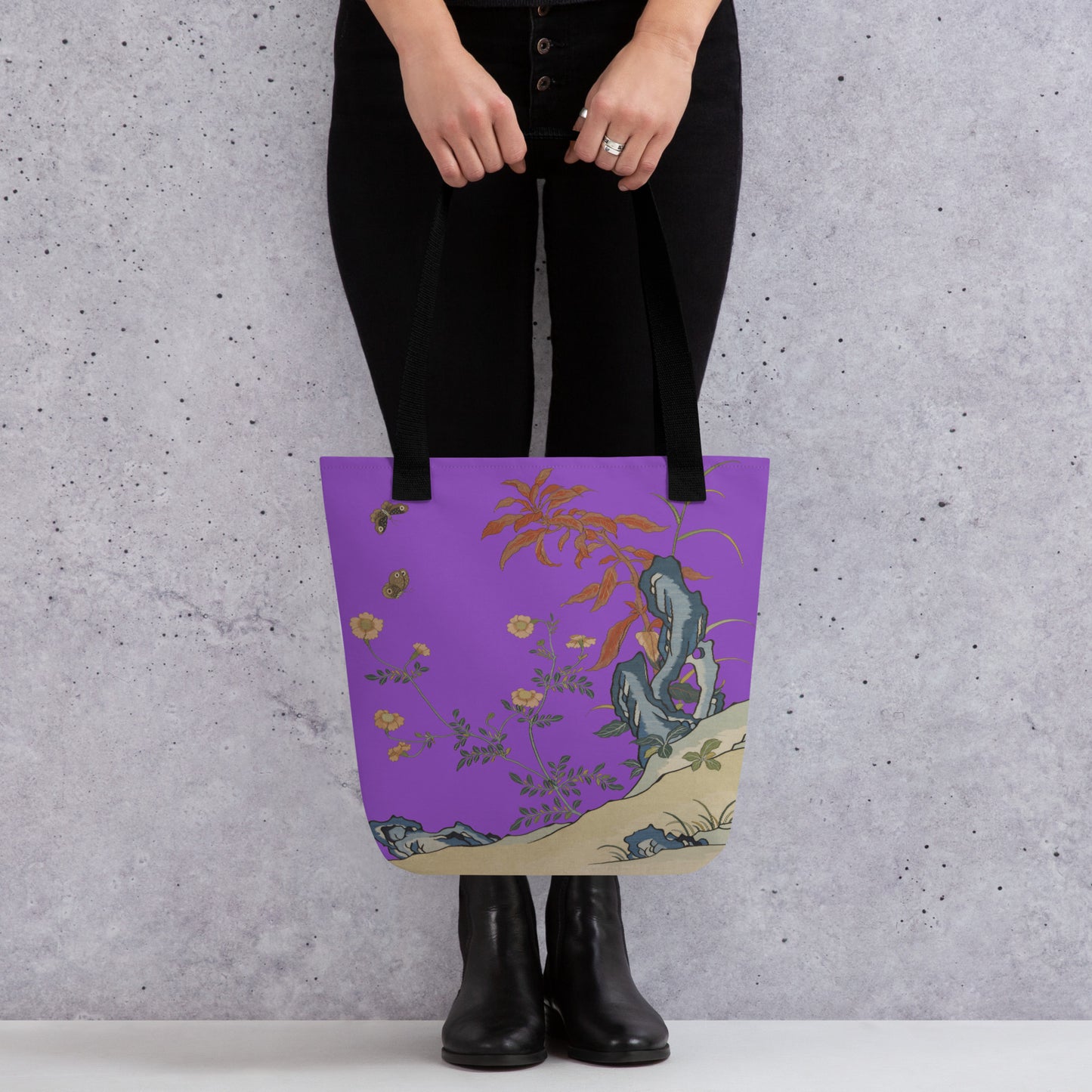 Kesi Flower Album｜Butterflies and Flowers｜Tote bag｜Purple