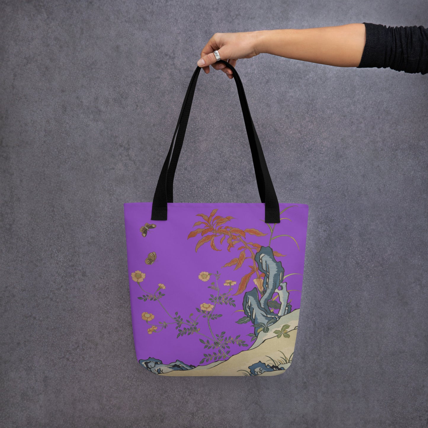 Kesi Flower Album｜Butterflies and Flowers｜Tote bag｜Purple