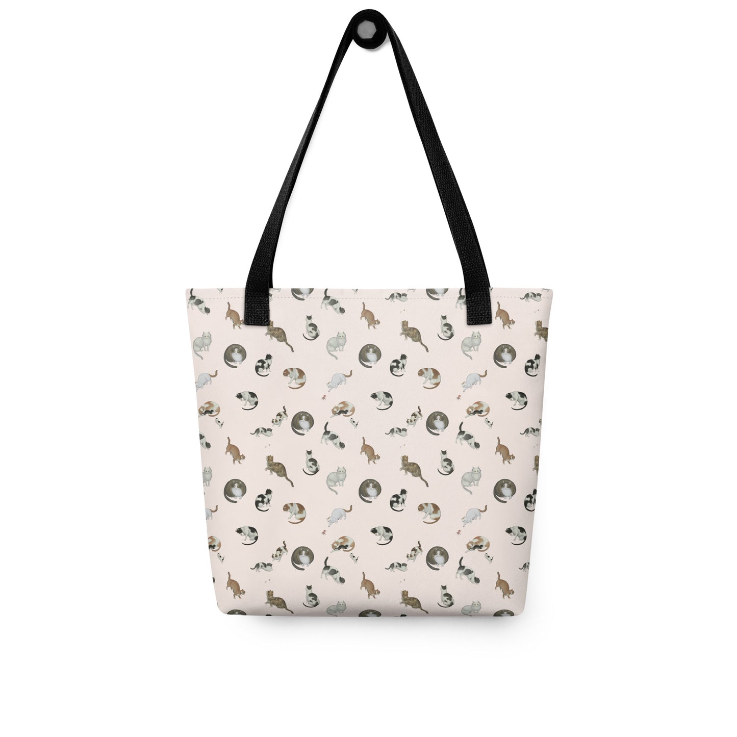 Cats And Butterflies Of Longevity｜Tote bag｜Fish belly white