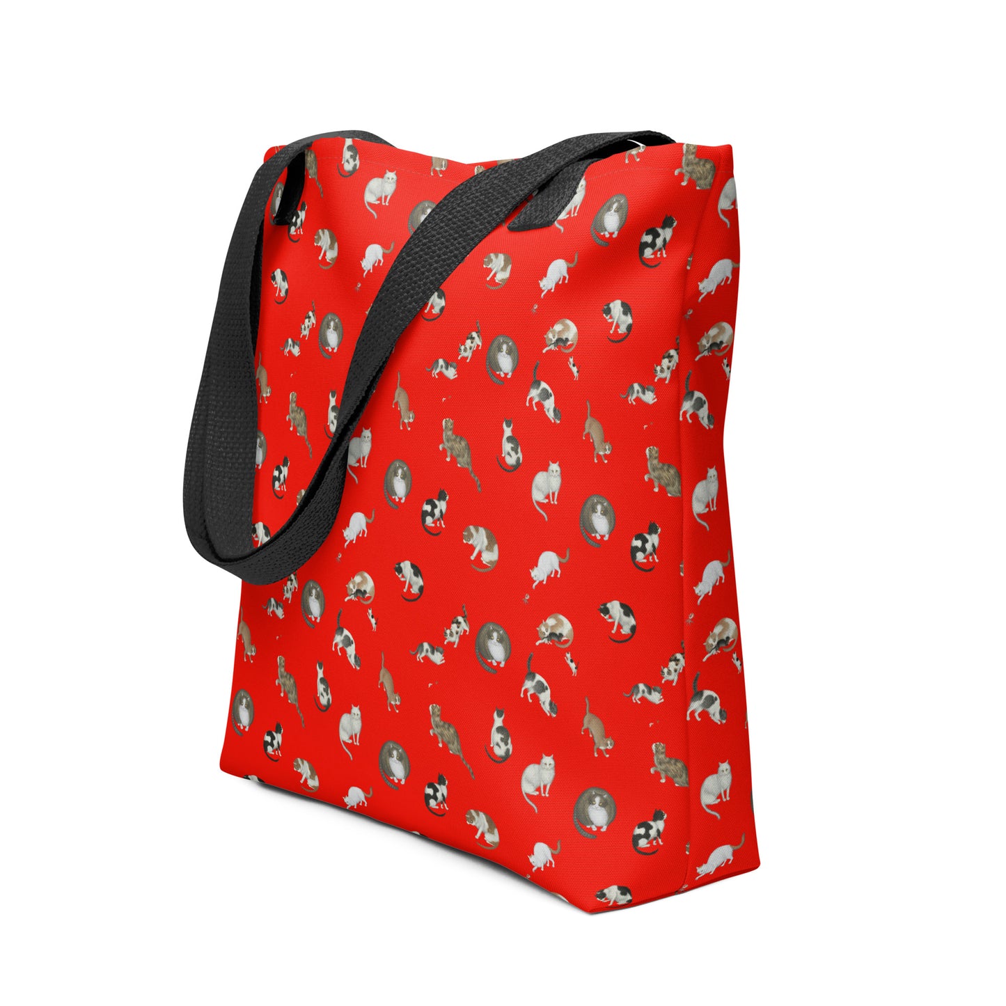 Cats And Butterflies Of Longevity｜Tote bag｜Garnet red